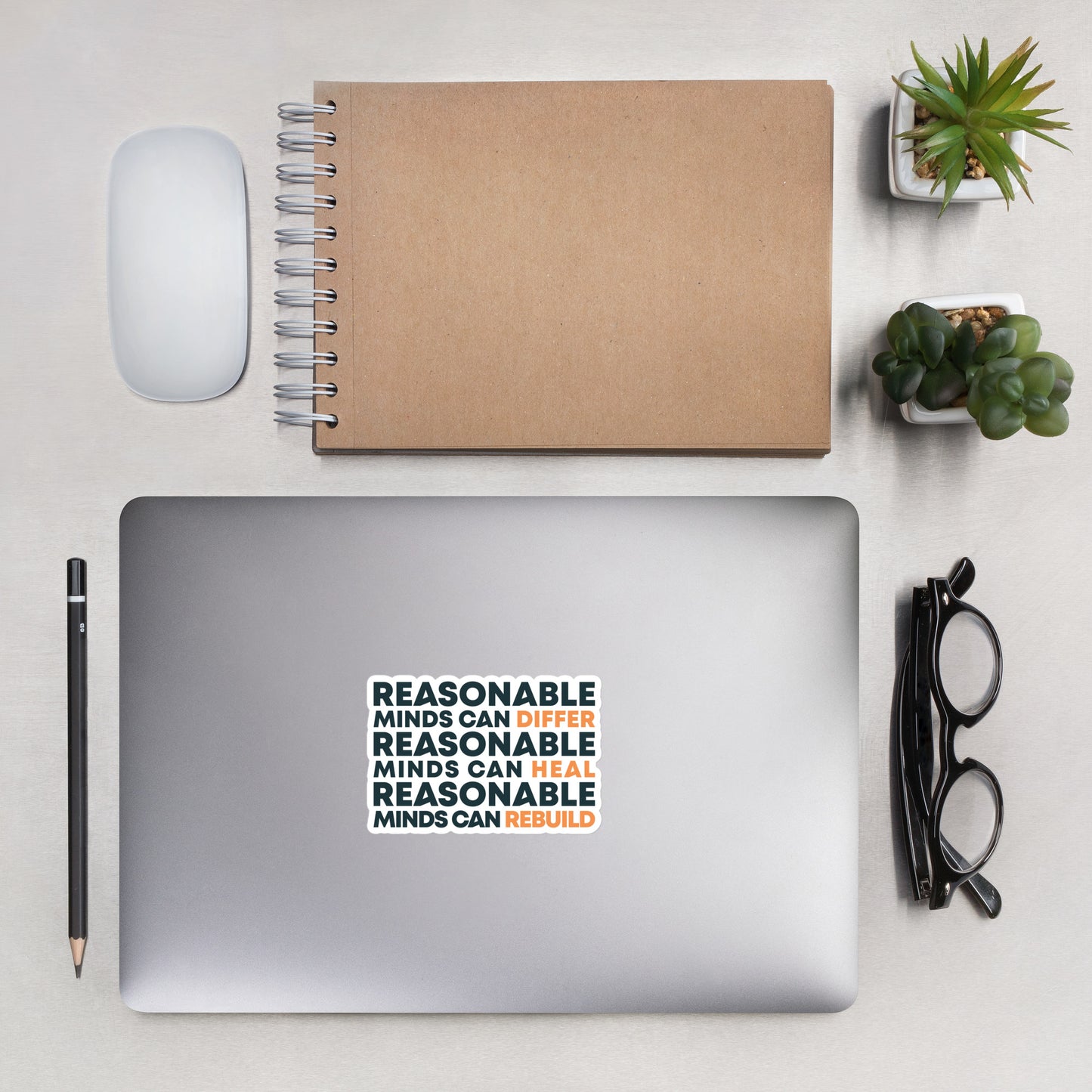 Charity Sticker - Reasonable Minds Can Heal - 4" x 4"