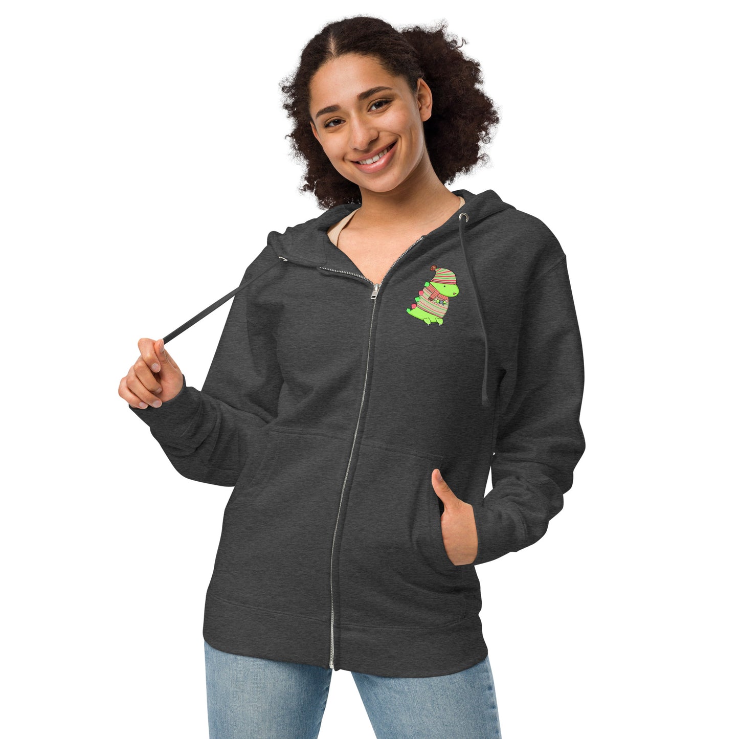 Holiday Gaming Dino Zip Hoodie