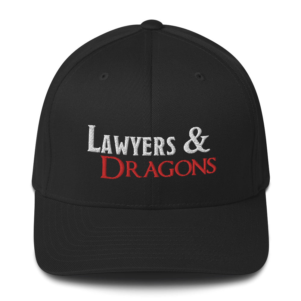 Lawyers & Dragons - Logo Title Fitted Hat - *NEW COLORS ADDED (per Glitterblade's Request)*