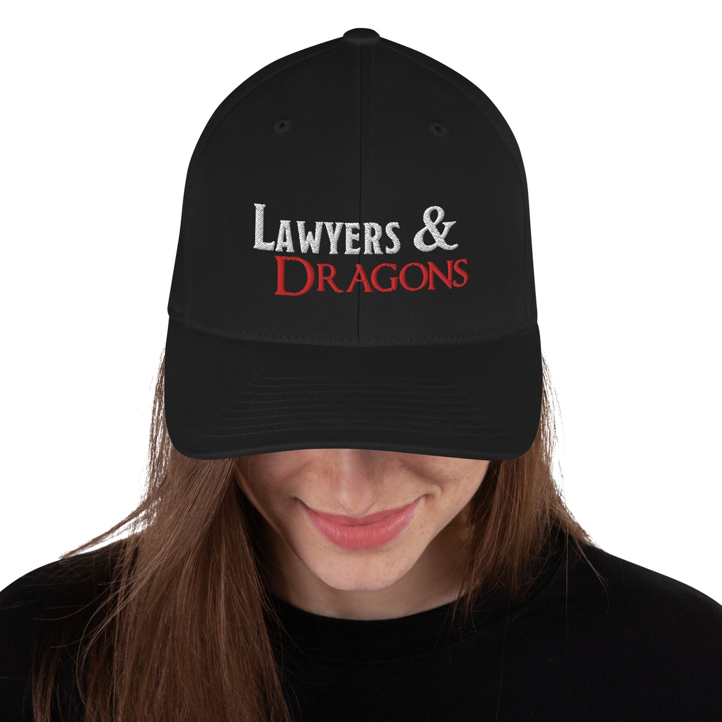 Lawyers & Dragons - Logo Title Fitted Hat - *NEW COLORS ADDED (per Glitterblade's Request)*