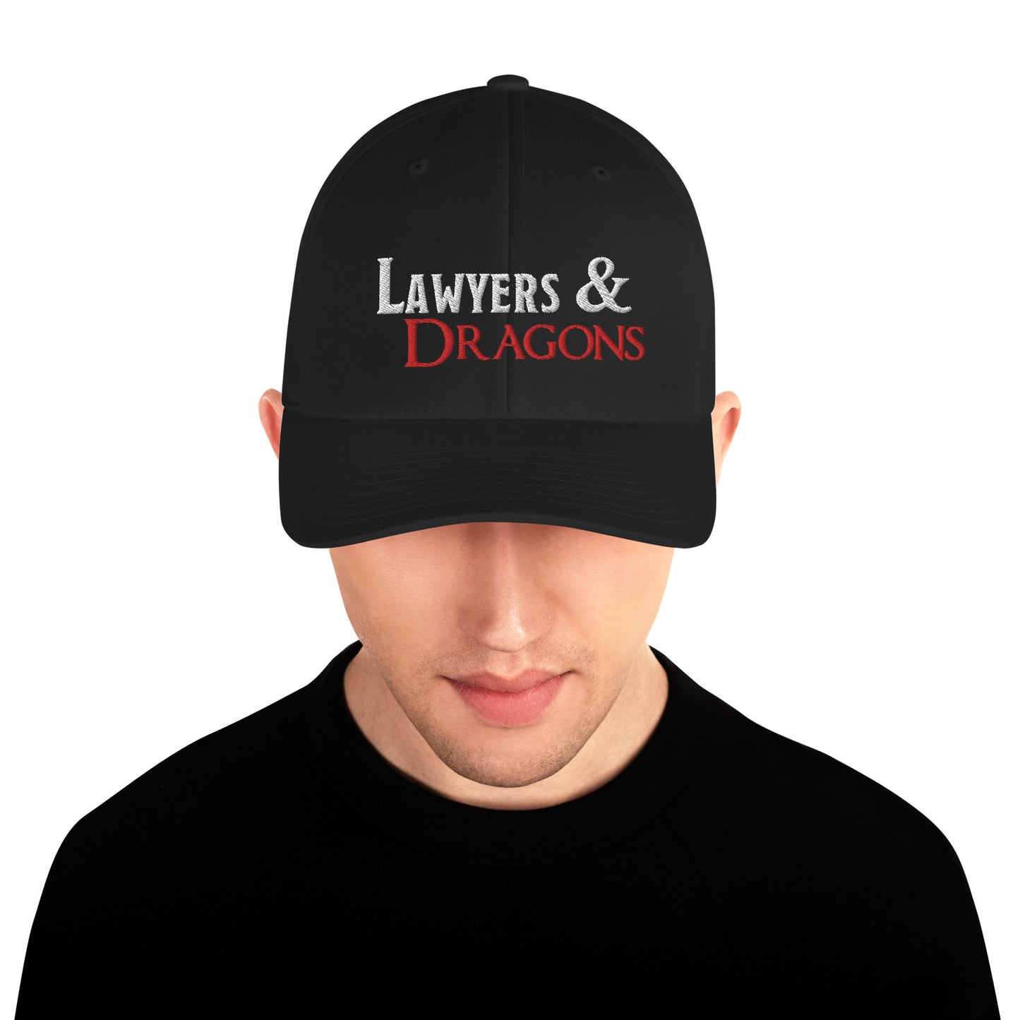 Lawyers & Dragons - Logo Title Fitted Hat - *NEW COLORS ADDED (per Glitterblade's Request)*