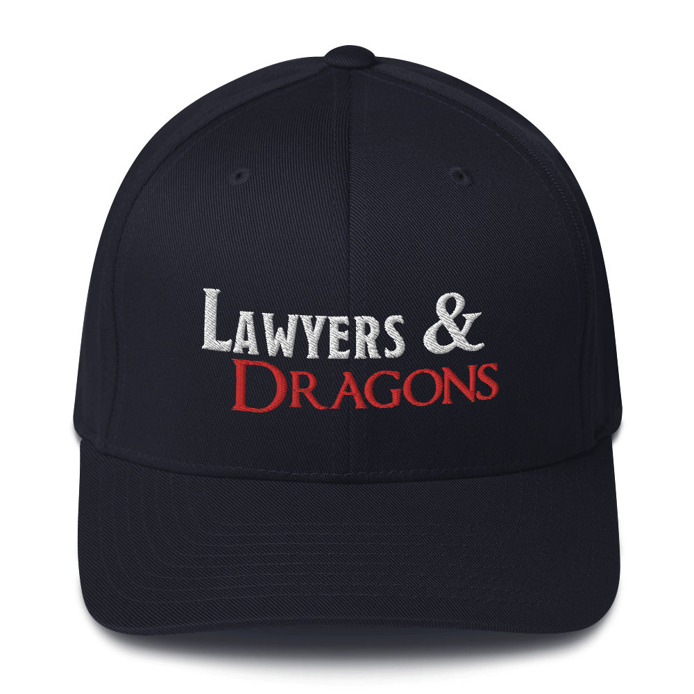 Lawyers & Dragons - Logo Title Fitted Hat - *NEW COLORS ADDED (per Glitterblade's Request)*