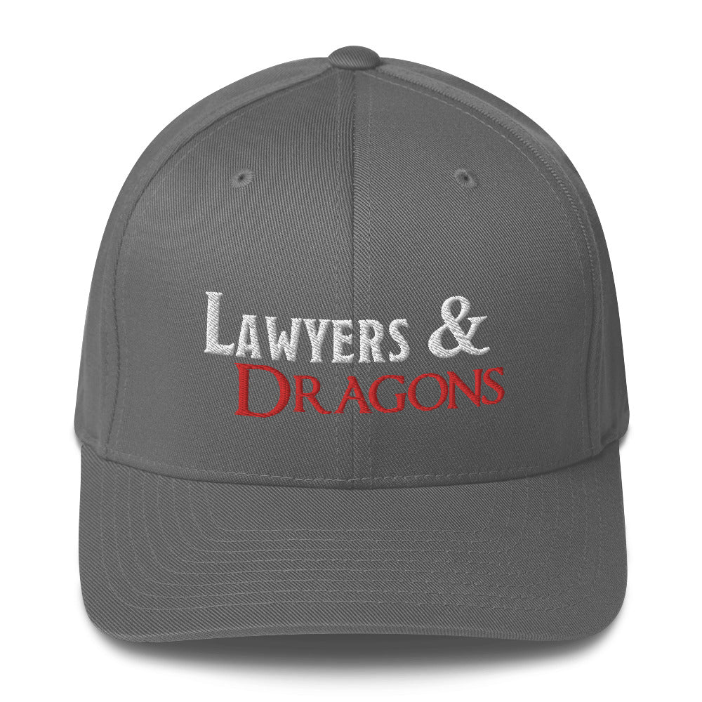 Lawyers & Dragons - Logo Title Fitted Hat - *NEW COLORS ADDED (per Glitterblade's Request)*