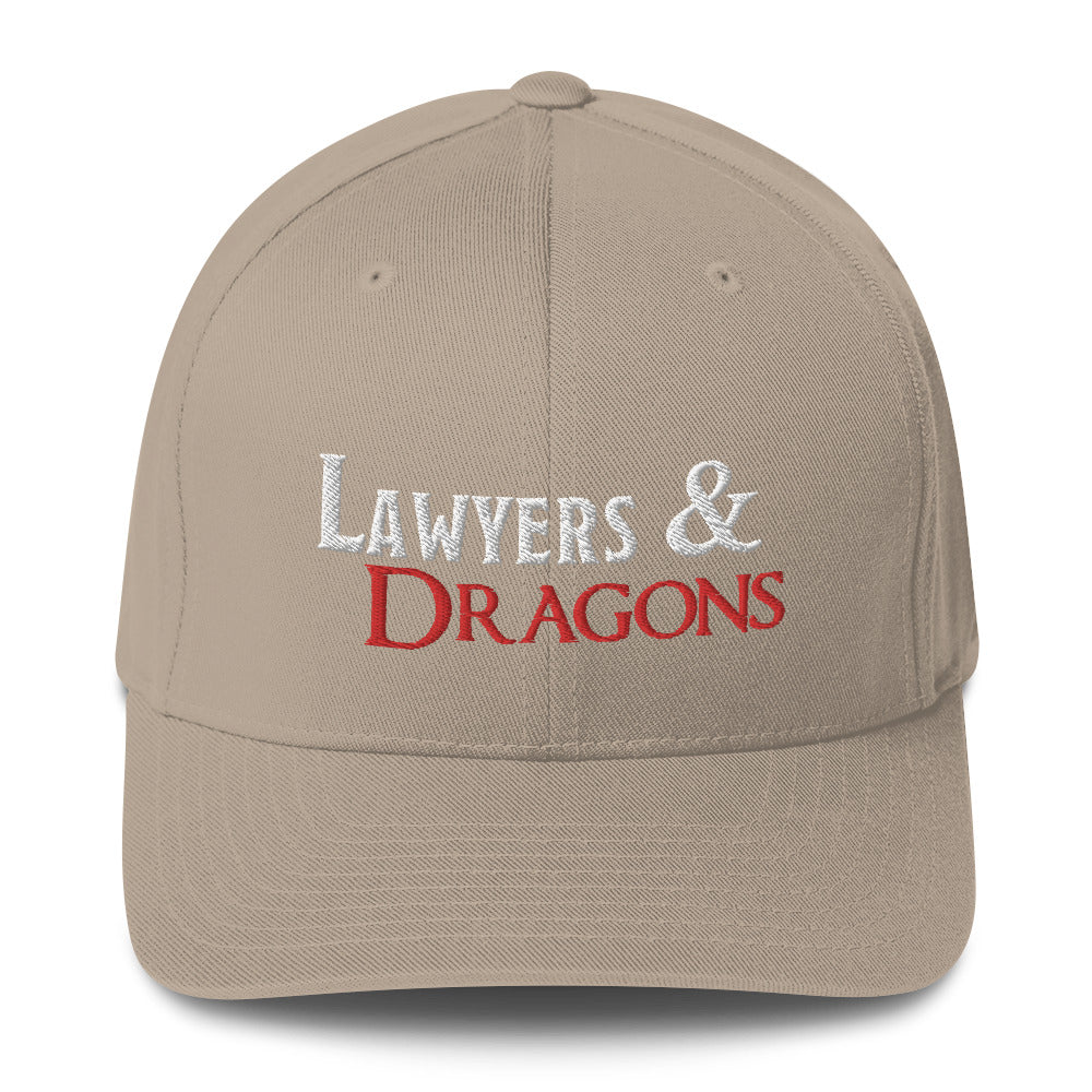 Lawyers & Dragons - Logo Title Fitted Hat - *NEW COLORS ADDED (per Glitterblade's Request)*