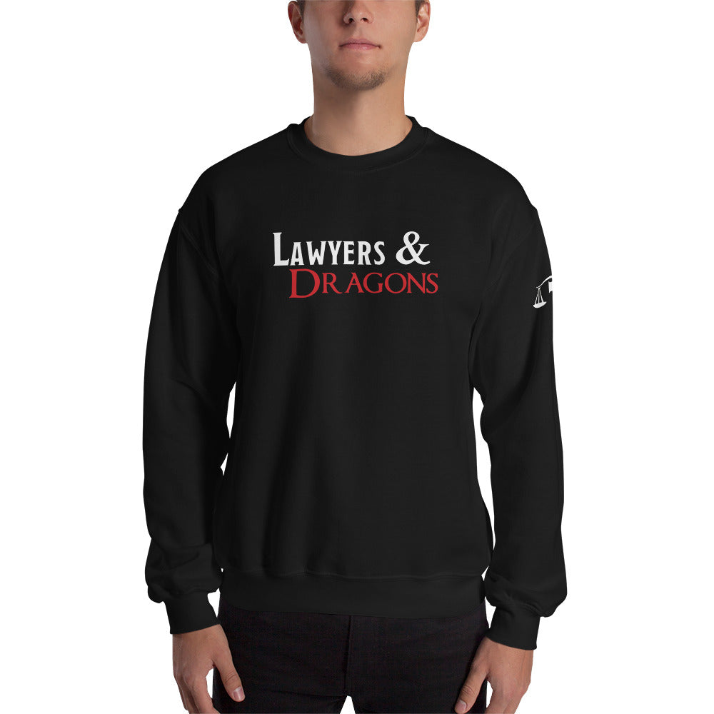 Lawyers & Dragons - Logo Title Crew Neck Sweatshirt