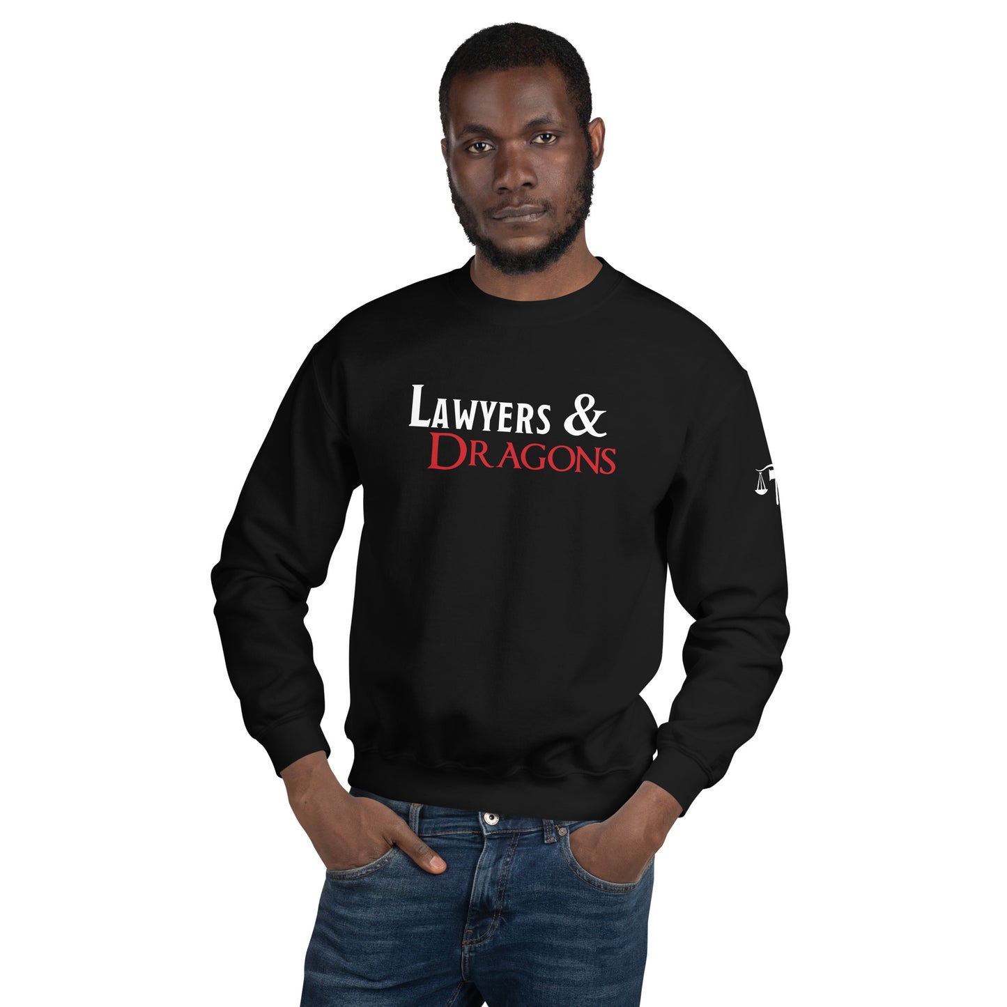 Lawyers & Dragons - Logo Title Crew Neck Sweatshirt