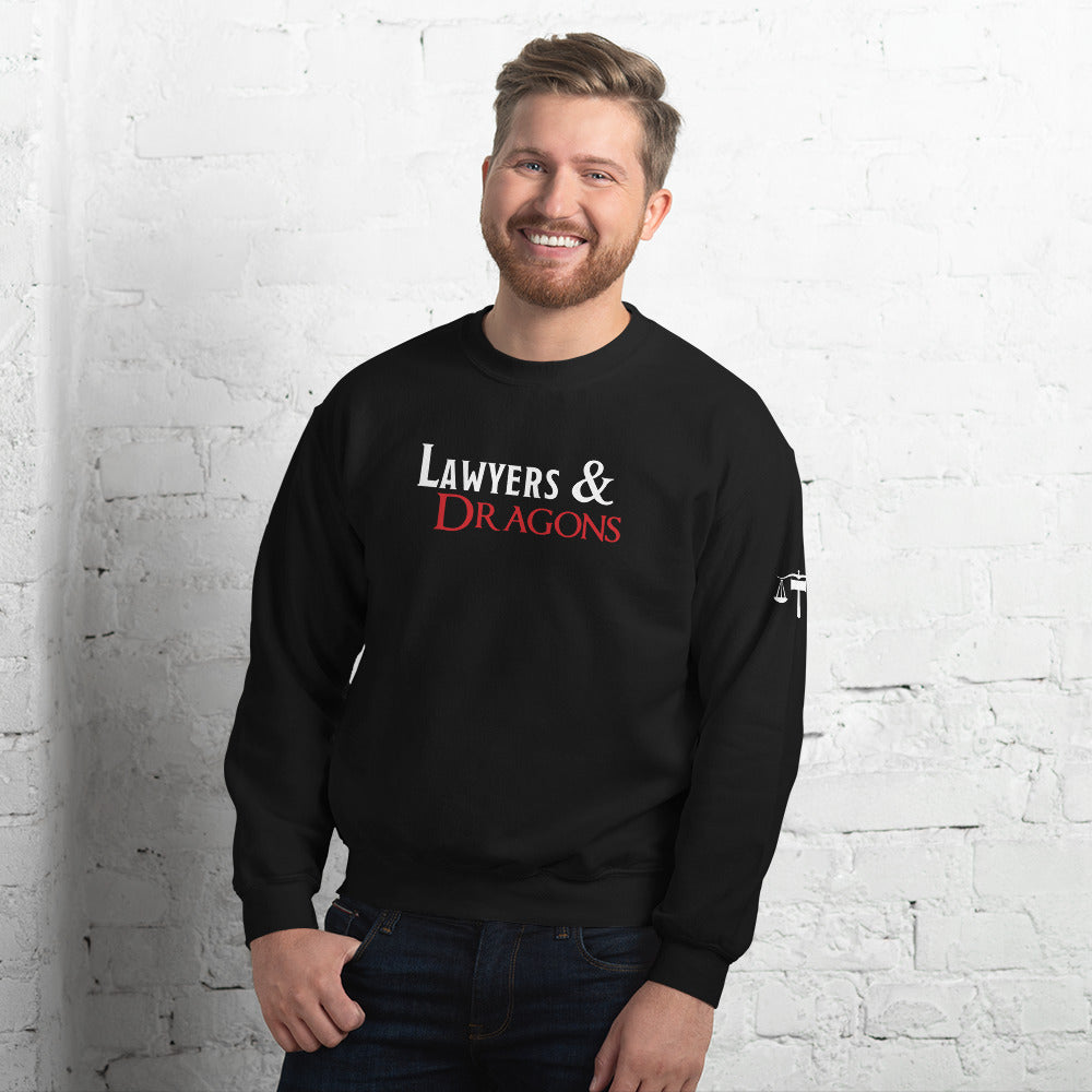 Lawyers & Dragons - Logo Title Crew Neck Sweatshirt