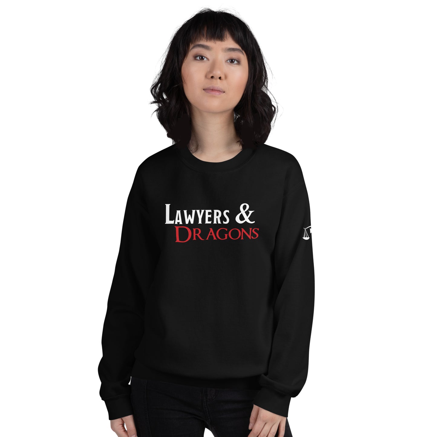 Lawyers & Dragons - Logo Title Crew Neck Sweatshirt