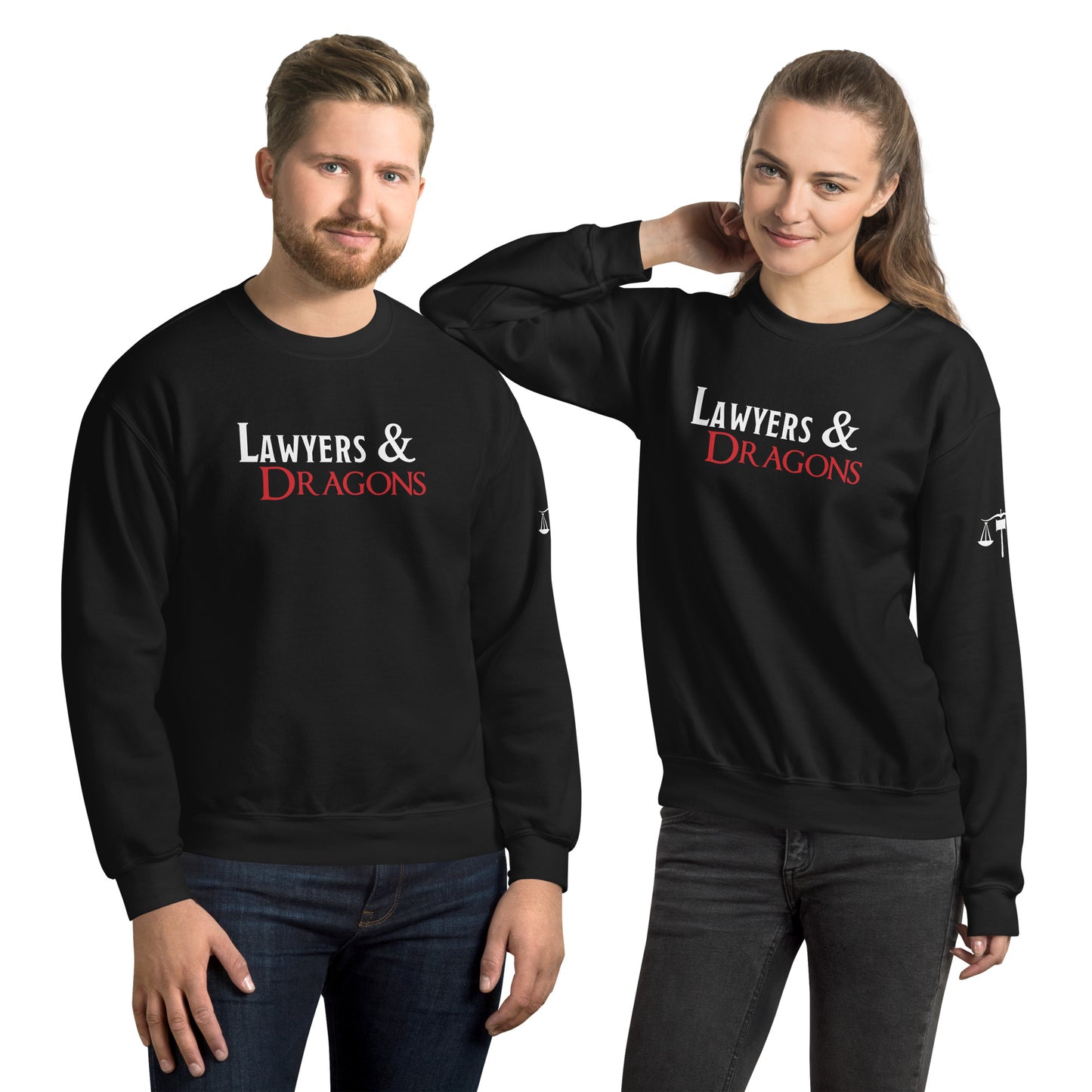 Lawyers & Dragons - Logo Title Crew Neck Sweatshirt