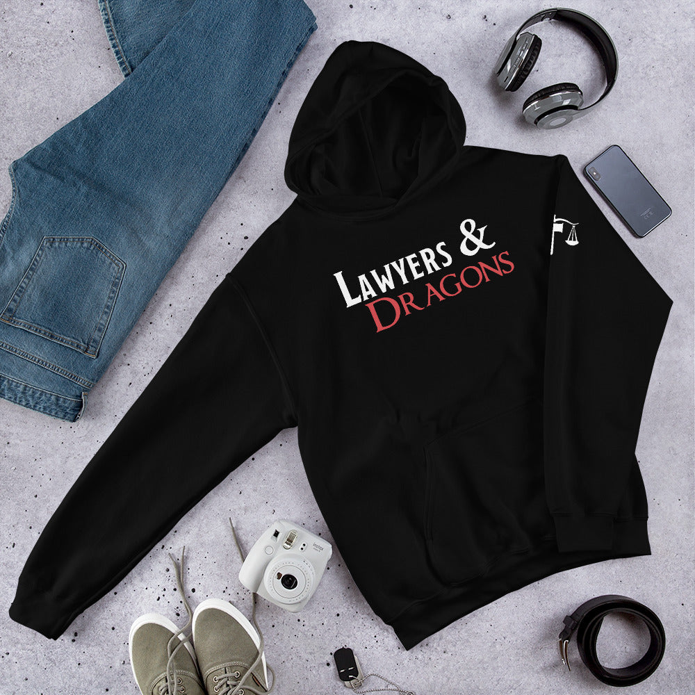 Lawyers & Dragons - Logo Title Hoodie Extended Sizes