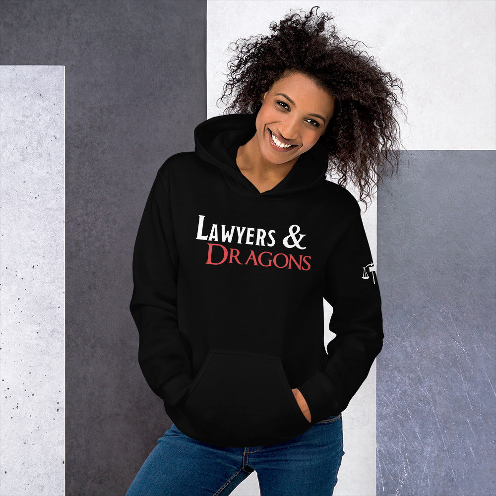 Lawyers & Dragons - Logo Title Hoodie Extended Sizes