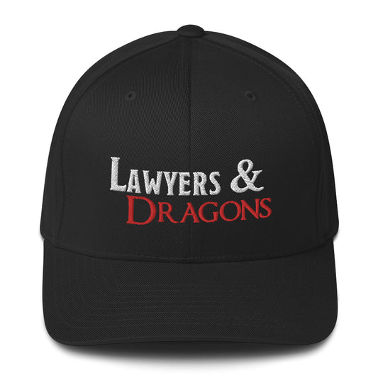 Lawyers & Dragons - Logo Title Fitted Hat - *NEW COLORS ADDED (per Glitterblade's Request)*