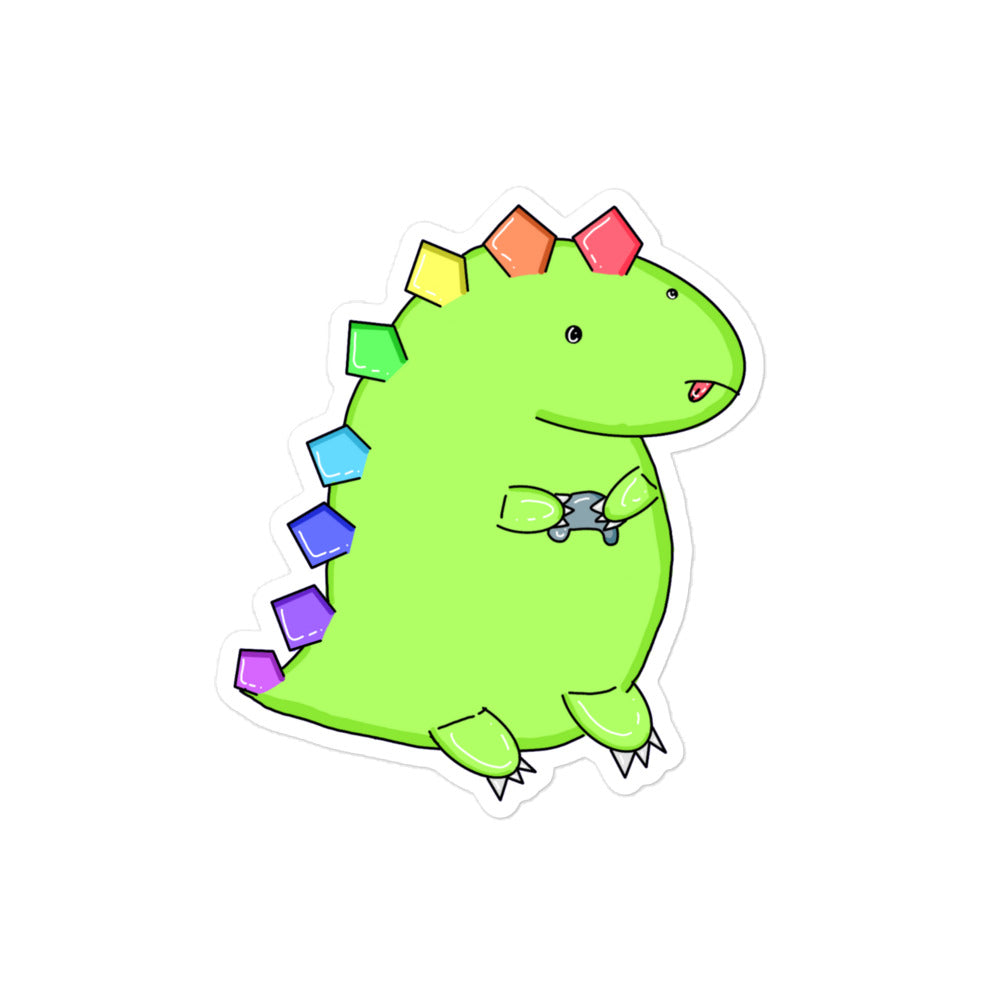 Gaming Dino Sticker (Designed exclusively for Virtual Legality by the Littlest Hoegling)