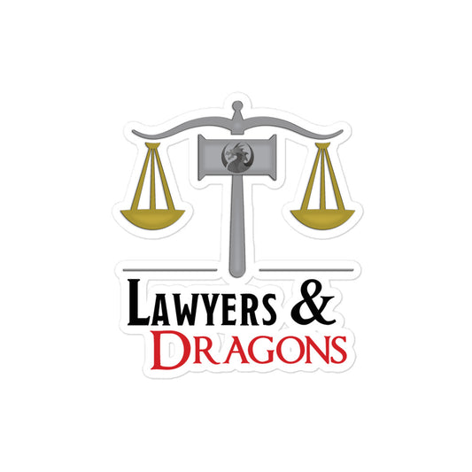 Lawyers & Dragons - Gavel Logo Sticker
