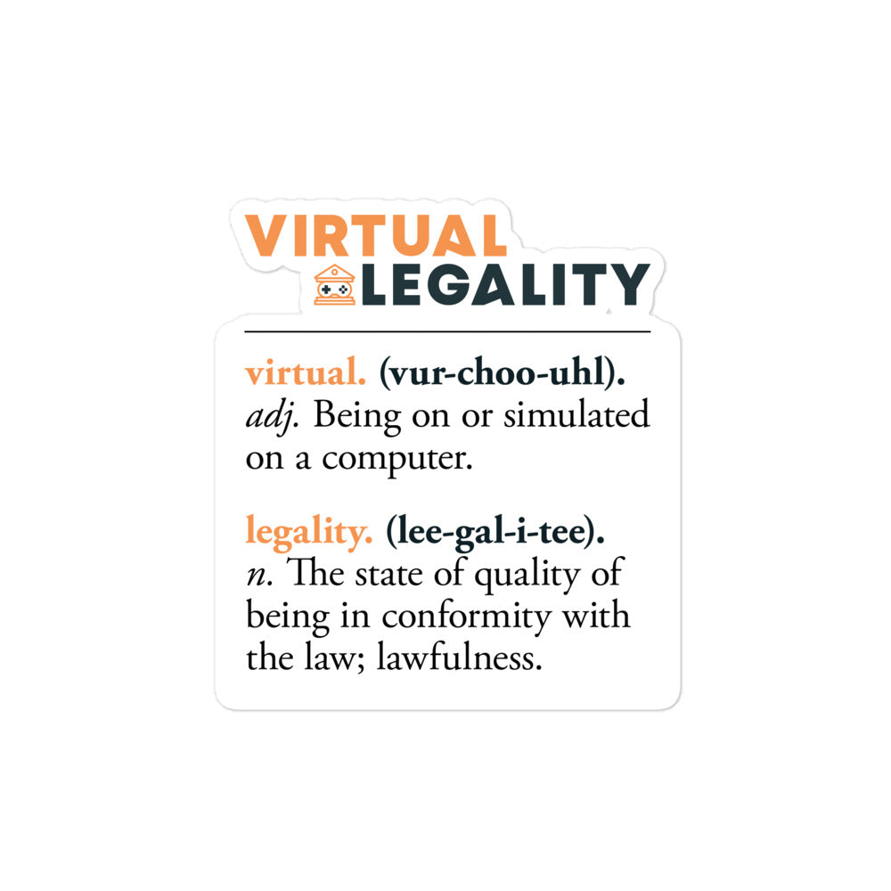 Virtual Legality - Definitions Sticker