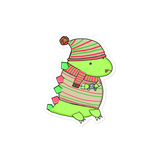 Holiday Gaming Dino - Sticker