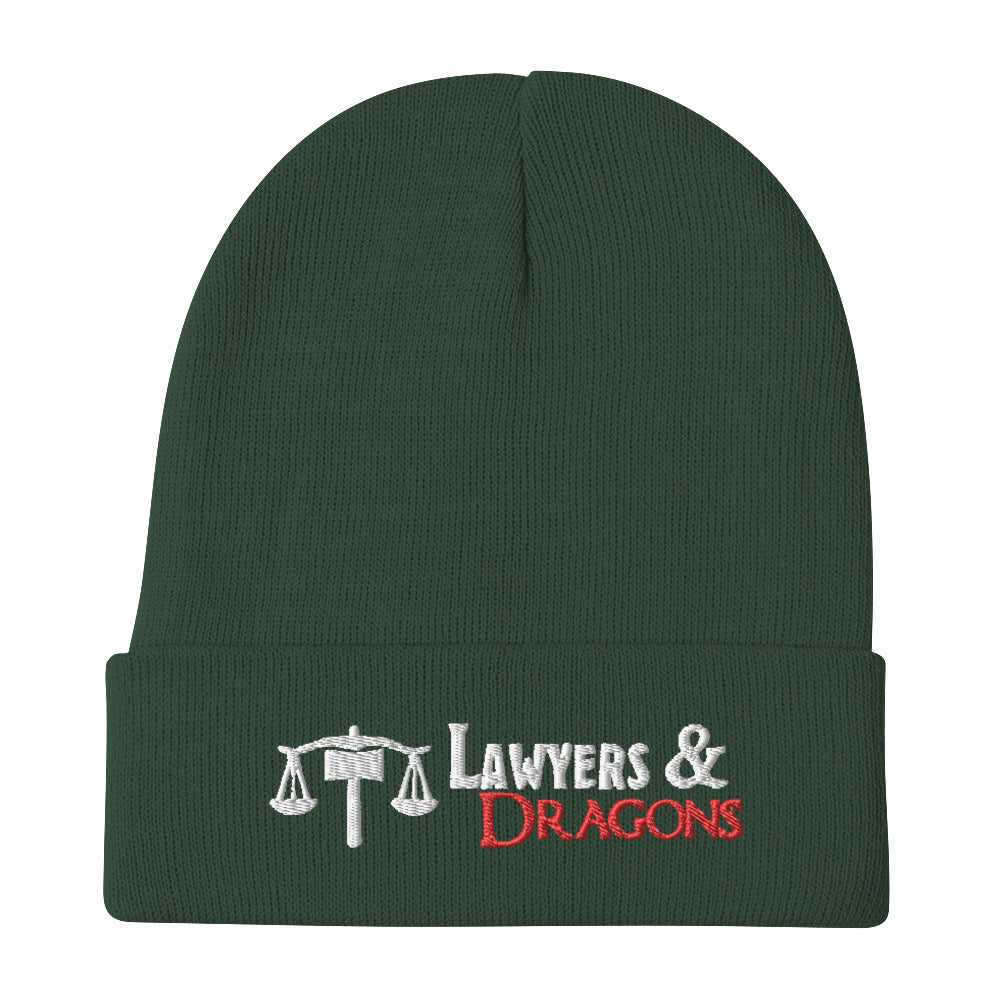 Lawyers & Dragons - Logo Title Beanie Hat (no pom!)