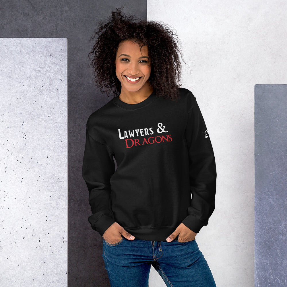 Lawyers & Dragons - Logo Title Crew Neck Sweatshirt