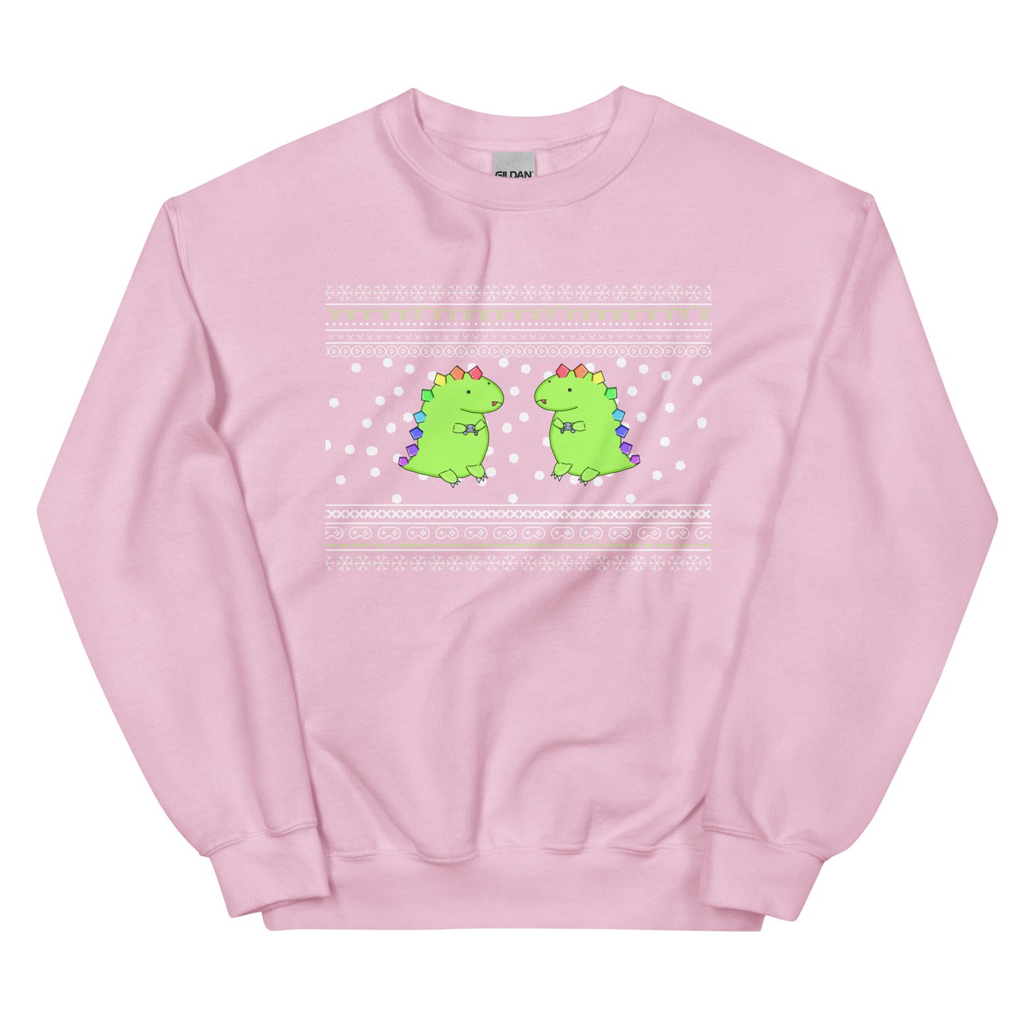 Gaming Dino - Winter Print - Sweatshirt - LOTS OF COLORS!