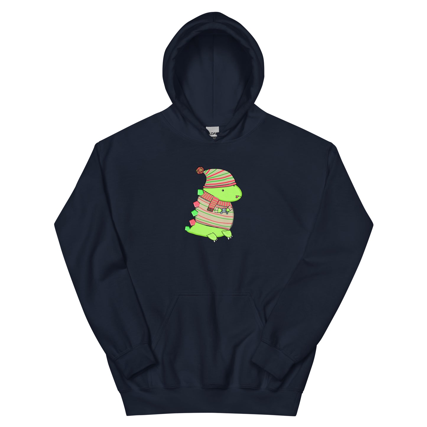 Holiday Gaming Dino - Hoodie - Extended Sizes