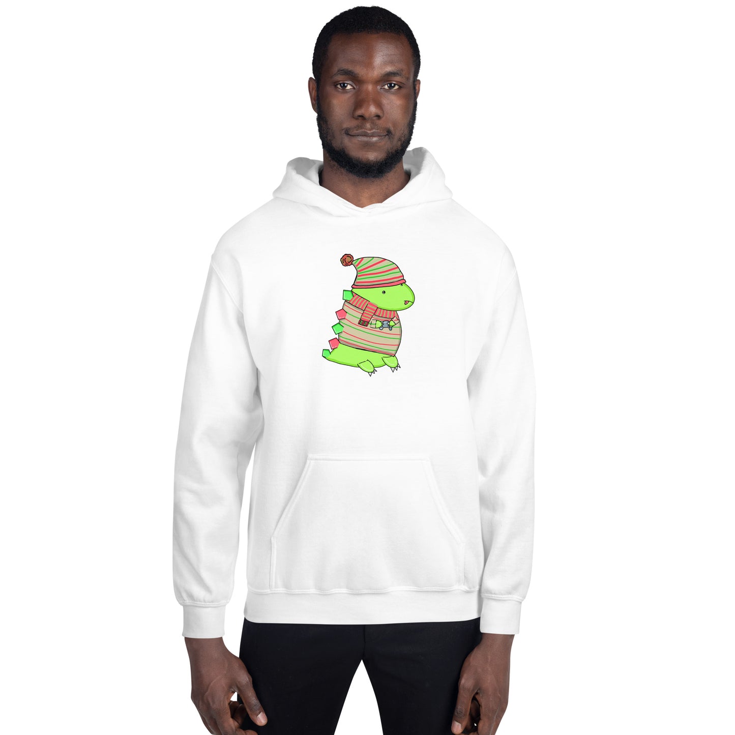 Holiday Gaming Dino - Hoodie - Extended Sizes