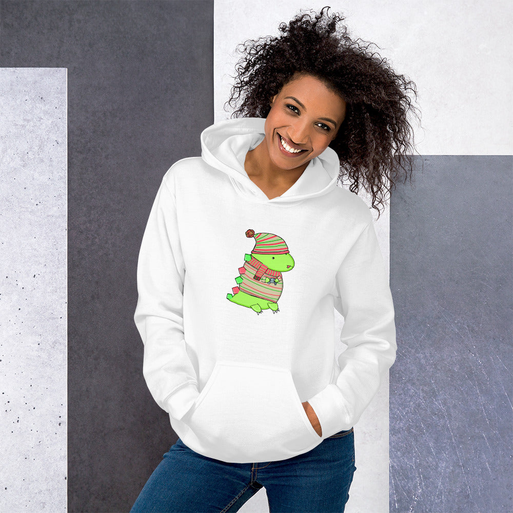 Holiday Gaming Dino - Hoodie - Extended Sizes