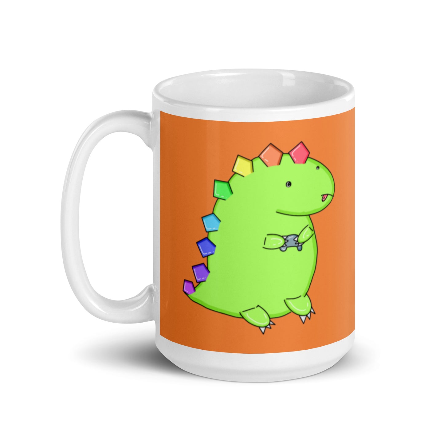 Gaming Dino Mug - Designed Exclusively for Virtual Legality by the Littlest Hoegling - SUPER SIZED 15oz Mug