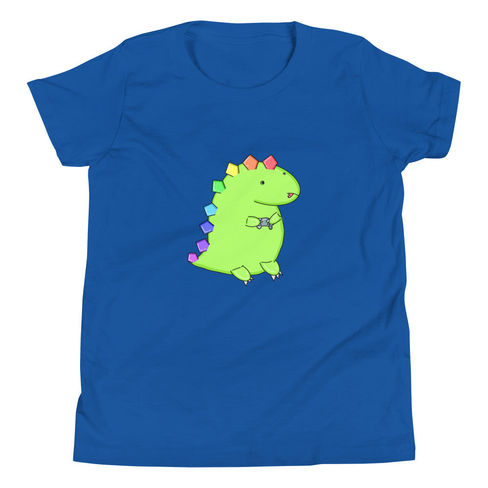 Gaming Dino Tee - YOUTH SIZES - Multiple Colors - Designed Exclusively for Virtual Legality by the Littlest Hoegling